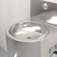 Cuvette de toilette moderne en acier inoxydable 304 avec lavabo personnalisé en gros pour Priso