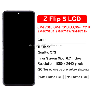 Điện Thoại Di Động Ban Đầu Siêu Amoled Flip5 Panal LCD Màn Hình Cảm Ứng Digitizer Lắp Ráp Z Lật 5 F731b Hiển Thị Với Khung Đối Với Samsung - Product Image 2