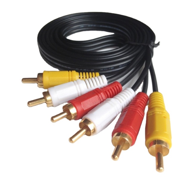 5m  Length 3 RCA to 3 RCA  Male to Male RCA AV 3rca-3rca Data Cable