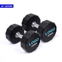 Fabricant d'haltères CPU 12 faces 5-100LB avec logo personnalisé Équipement de gymnastique Haltères de fitness en acier et uréthane 2-60KG Poids d'haltères