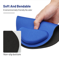 Tapis de souris de repose-poignet de soutien de poignet de gel de Base de silicone souple bleu pour le tapis de souris d'installation de maison ou de bureau