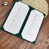 Porte-menu personnalisable OEM, livre de menu fait main de haute qualité, couverture de menu, insert d'angle, carte de menu