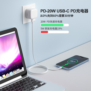 Cargador Rápido USB-C PD de 20W para Teléfonos Apple y Android con Cabezal Plegable Estándar del Reino Unido - Product Image 1