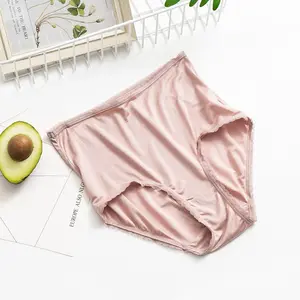 100% mulberry silk women underwear summer high waist raise up underpants