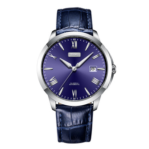 Montre mécanique minimaliste pour homme en acier inoxydable, personnalisable OEM, avec date, mouvement automatique japonais, montres de pilote - Product Image 3
