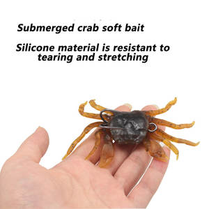 13cm 3D Simulation Durable Silicone Appât Piège Double Crochet Leurre De Pêche En Mer Naufrage Natation Crustacé Leurre Souple Matériel De Pêche - Product Image 5