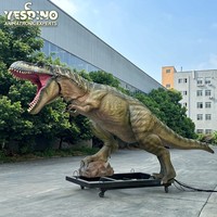 Modèle de dinosaure T-Rex animatronique ultra-réaliste en acier avec servomoteur de qualité muséale pour parcs à thème, parcs d'aventure et musées intérieurs