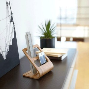 Wooden Desktop Remote <b>Control</b> <b>Holder</b> Creative Design Standing Type Desk Organizer Phone Stand Rectangle Shape - Product Image 2