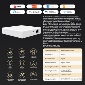 <span class=keywords><strong>Passerelle</strong></span> <span class=keywords><strong>Zigbee</strong></span> <span class=keywords><strong>3</strong></span>.0 multifonctionnelle Golden Security 2026 <span class=keywords><strong>3</strong></span> en 1 <span class=keywords><strong>Tuya</strong></span> Smartlife Matter <span class=keywords><strong>Zigbee</strong></span> Gateway LAN Ethernet Gateway Hub <span class=keywords><strong>WIFI</strong></span> Thread - Product Image 3