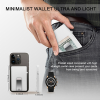 Dompet Magnetik Minimalis Apple Magsafe Anti-RFID dari Aluminium, Penjepit Uang untuk Pria/Wanita