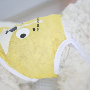 Camisola de malla transpirable con estampado de cachorros amarillos para mujer, chaleco de verano, ropa informal ligera - Product Image 3