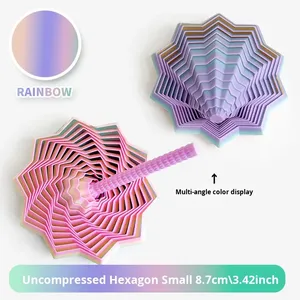 Juguete Antiestrés en Espiral 3D Colorido, Rompecabezas de Plástico para Niños de 8 a 13 Años, Unisex - Product Image 3