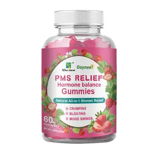OEM kızılcık çiğneme tatlılar kadınlar PMS kabartma Gummies hormon dengesi ve dönem desteği için