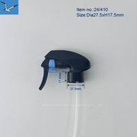 Pulvérisateur à gâchette professionnel 24/410 mini, tête de pulvérisation en plastique PP noir à verrouillage latéral, pour bouteilles anti-déversement, nettoyage domestique et désinfectant