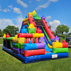 Parcours d'obstacles commercial Maison de rebond Combo Blocs de construction Château gonflable Bloc de terrain de jeu gonflable Château sautant pour les enfants - Product Image 1