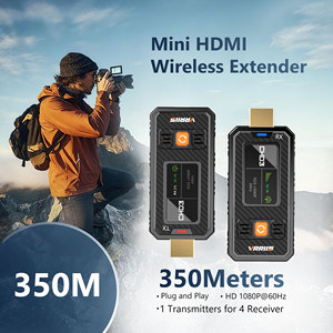 ชุดส่งสัญญาณภาพและเสียงไร้สายแบบปรับความถี่ได้ 350M1150FT พร้อมจอแสดงผล รองรับ UVC Out สำหรับกล้องถ่ายทอดสด OBS - Product Image 2