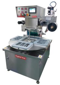 เครื่องซีลถาดแบบหมุนอัตโนมัติ HYPERVAC พร้อมระบบปล่อยถาดอาหารอัตโนมัติ อุปกรณ์บรรจุภัณฑ์เชิงพาณิชย์ วัสดุ SUS304 รับน้ำหนักได้ 150 กก. - Product Image 5