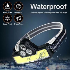 Wosen sáng ánh sáng điện hiển thị USB có thể sạc lại đèn lồng ABS cơ thể làm việc COB đèn pha torche chiến thuật đèn pin <span class=keywords><strong>Led</strong></span> Đèn Pha - Product Image 3