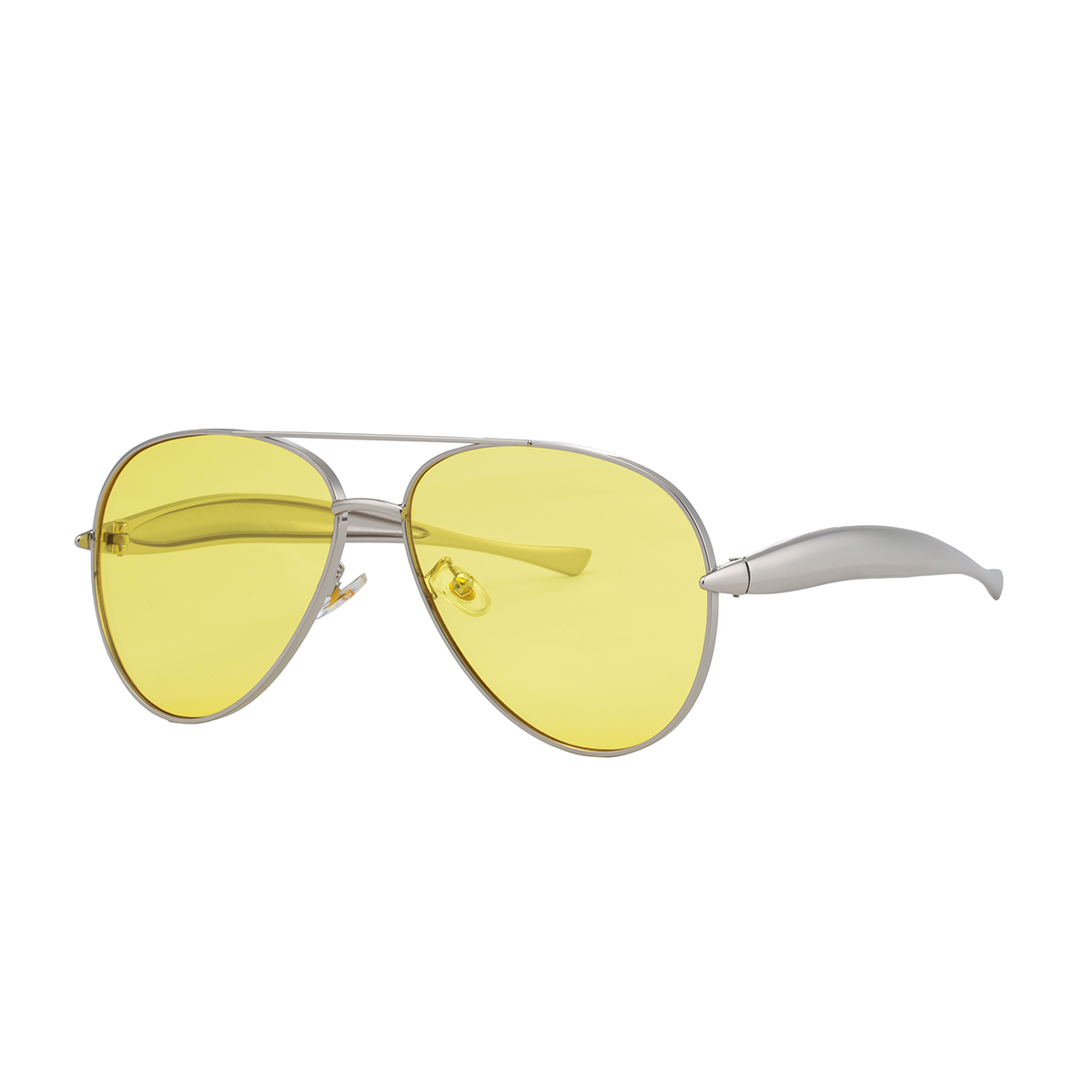 C4 Marco plateado amarillo
