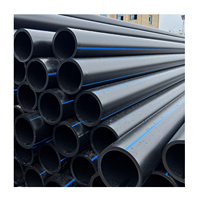 Tuyaux de drainage perforés de taille personnalisée DN 63 DN75 DN90 DN110 PE100 pour l'alimentation en eau, le drainage des fossés, les tuyaux de drainage en PEHD