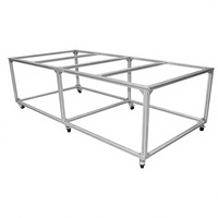 Profilé en aluminium extrudé à fente en T Série 6000, personnalisé pour banc de travail industriel, profil d'extrusion 4040 3030, ligne d'assemblage T3-T8