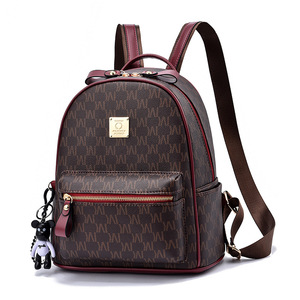 Hot Sale Luxury <b>Mini</b> PU Leather Women's School <b>Backpack</b> Small School Bag with Zipper Closure Fashion Purses for Girls Ladies - Product Image 1