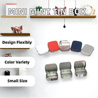 Boîte en métal miniature pour bonbons à la menthe en gros, boîte à charnières pour chewing-gum, chocolat, nourriture, matériau en tôle, fabricant direct