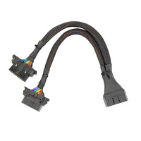 Câble adaptateur d'extension professionnel OBDII 16 broches en Y, en cuivre pur, isolé en PVC, tressé, pour diagnostic automobile