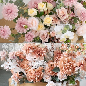 Ensemble floral de toile de fond d'arche de mariage de champagne pour la décoration de mariage de luxe hôtel banquet fleurs artificielles durables - Product Image 4