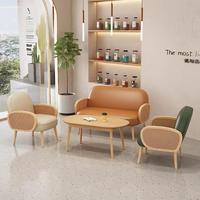 Ensemble moderne de banquette en cuir, bureau de réception et chaises pour salon de thé, café, canapé commercial