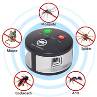Répulsif à ultrasons pour souris, insectes et écureuils, à branchement secteur, ABS, 360 degrés, fréquence variable, dissuasion des rongeurs