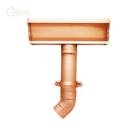 Matériaux de construction et immobilier, gouttière en cuivre, descente d'eau de type K, descente d'eau de type H, drainage de toiture
