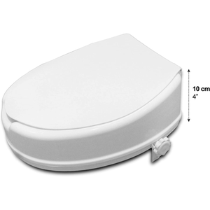 Rialzo per sedile WC per anziani (10 cm), Rialzo per sedile WC per adulti con coperchio PEPE P30004 - Product Image 2