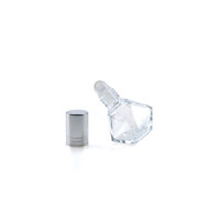 Flacon roll-on vide transparent mini 6ml 10ml en verre pour déodorant ou parfum avec bouchon en aluminium