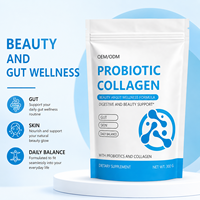 Collagène en poudre probiotique à marque privée pour adultes, favorisant un teint éclatant, une alimentation saine, haute solubilité, faible teneur en matières grasses, texture lisse