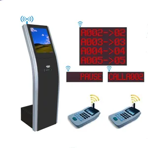 用于医院/银行的无线 LED/LCD 令牌号显示排队管理呼叫系统售票机