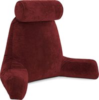 Direkt vom Hersteller: Gestricktes Rückenstützkissen aus Zerkleinertem Memory-Schaum für Erwachsene in Grau/Rosa, Premium Weiches Nerzimitat