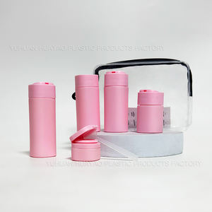 Bouteilles d'emballage cosmétique carrées écologiques en PE, ensembles de voyage vides en plastique pour shampoing, gel corporel, lotion, crème pour le visage, faux cils - Product Image 2