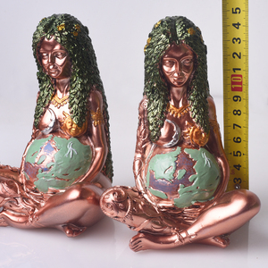Commercio all'ingrosso spirituale di guarigione Reiki ornamenti di cristallo <span class=keywords><strong>verde</strong></span> Della Resina Madre della <span class=keywords><strong>Terra</strong></span> per la decorazione domestica - Product Image 6