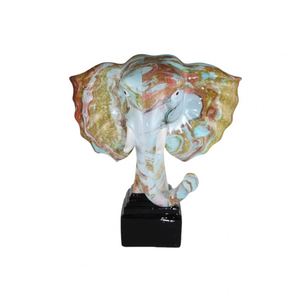 Adornos Decorativos de Elefantes Hechos a Mano, Coloridos, para Interiores y Exteriores, Manualidades de Resina con Animales de Dibujos Animados, Personalizables - Product Image 1