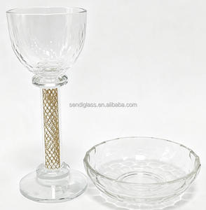 <span class=keywords><strong>Coupe</strong></span> Kiddouss en Cristal de Luxe avec Plateau, Tige Ornée de Pierres Précieuses, Gobelet <span class=keywords><strong>à</strong></span> Vin Esthétique pour Shabbat, Coffret Cadeau, Vente en Gros - Product Image 4