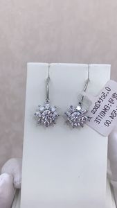 Pendientes y Colgante de Girasol de Plata Pura con Rodio y Silicio de 0.5ct Certificados por All Fashion, Joyería Larga Colgante - Product Image 6