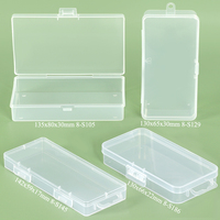 Boîte à bijoux en plastique transparent personnalisée YUZMEI, étui à pinceaux de maquillage en PP, organisateur de perles, petits contenants de rangement rectangulaires