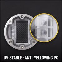 Panneau solaire monocristallin flexible personnalisé à double face avec LED intégrées pour marquage routier d'usine