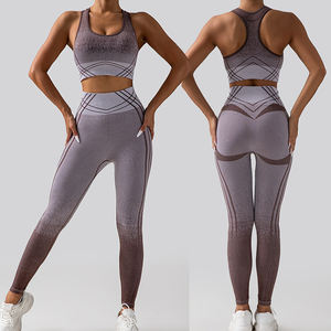 Conjunto de polainas de 3 piezas con nuevas innovaciones al por mayor, mallas sexis para <span class=keywords><strong>mujer</strong></span>, <span class=keywords><strong>ropa</strong></span> de gimnasio activa, conjuntos cortos para <span class=keywords><strong>mujer</strong></span> con salida de fábrica - Product Image 3