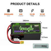 Высоковольтная твердотельная батарея HV 14S 53.9V 25Ah 3C/5C 400Wh/Kg для БПЛА для картографирования и доставки с увеличенным временем полета и повышенной безопасностью