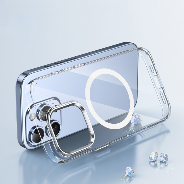High Clear Anti Yellowing Phone Case for iPhone 16 Pro Max Wireless Charge Magnetic case for iPhone 16 15 14 13