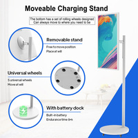 Téléviseur intelligent portable sur pied avec écran tactile, couleur personnalisée, télévision intelligente avec écran tactile 27 pouces