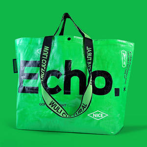 Bolsa de Compras Reutilizable Ecológica, Impermeable, Resistente, Laminada Brillante, Tejida en PP, para Compras Diarias - Product Image 2