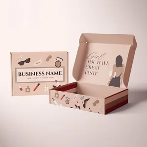Caixa de papel de embalagem de cosméticos personalizada, alta qualidade, sem logotipo personalizado, impresso